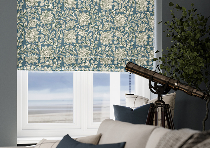 Land & Shore Rowallane, Teal - Twist&Fit Roman Blind - Image 5